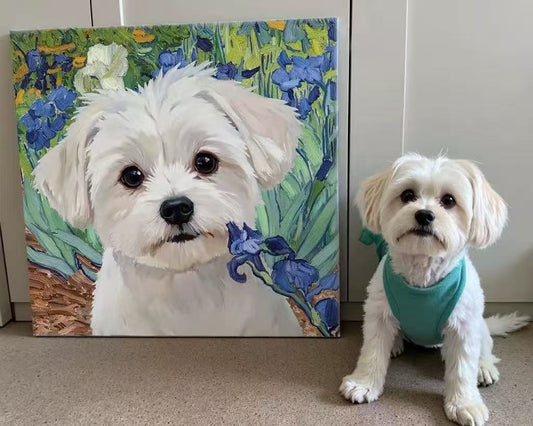 Custom Pet Portrait Canvas Print | Renaissance-Style Cat Oil Painting Wall Art, Personalized Pet Memorial Gift
