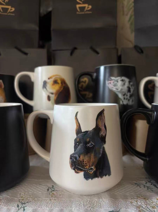 Custom Hand-Painted Pet Portrait Mug – Your Fur Baby, Forever on Every Sip