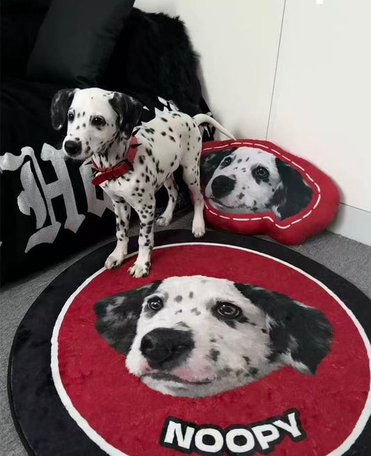 Custom Pet Portrait Plush Rug – Your Fur Baby, Forever Underfoot